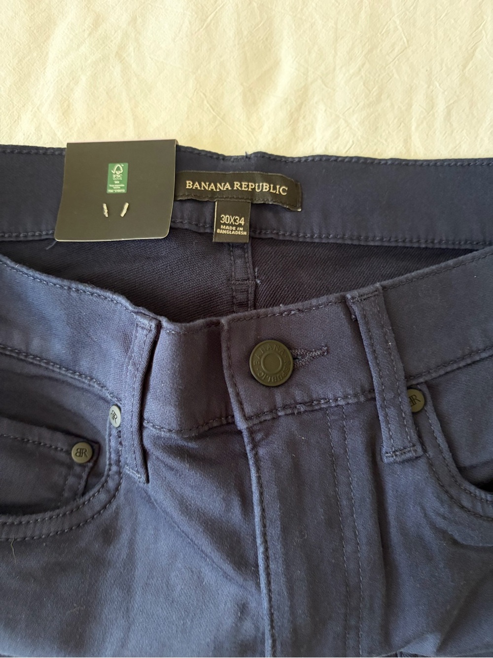 Banana Republic Men's Straight Chinos - Navy Blue - Picture 3 of 5